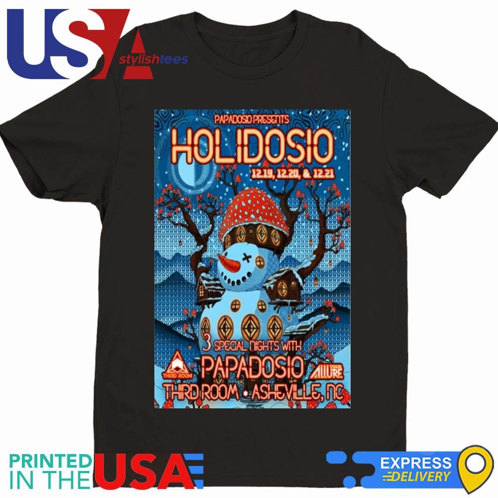 Papadosio Third Room In Asheville NC December 19-21 2024 Tour Shirt