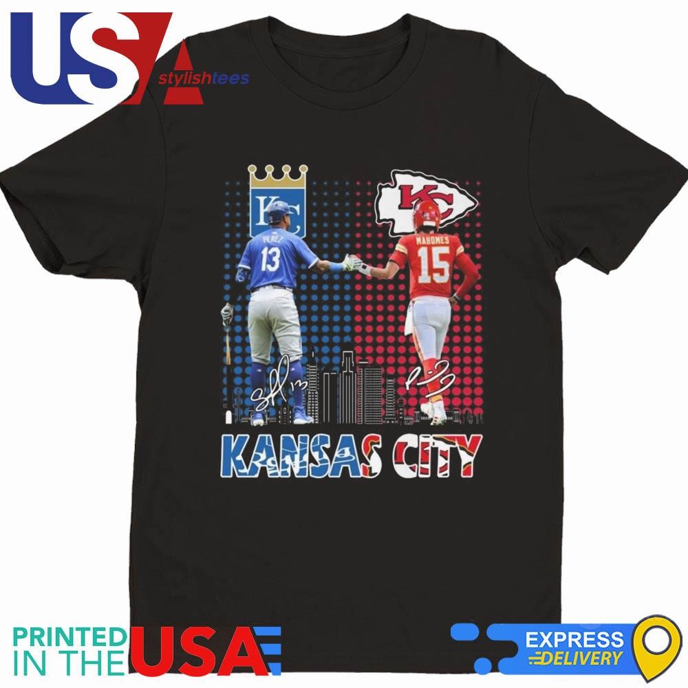 Perez Kansas City Chiefs x Mahomes Kansas City Royals Signatures City 2024 Shirt