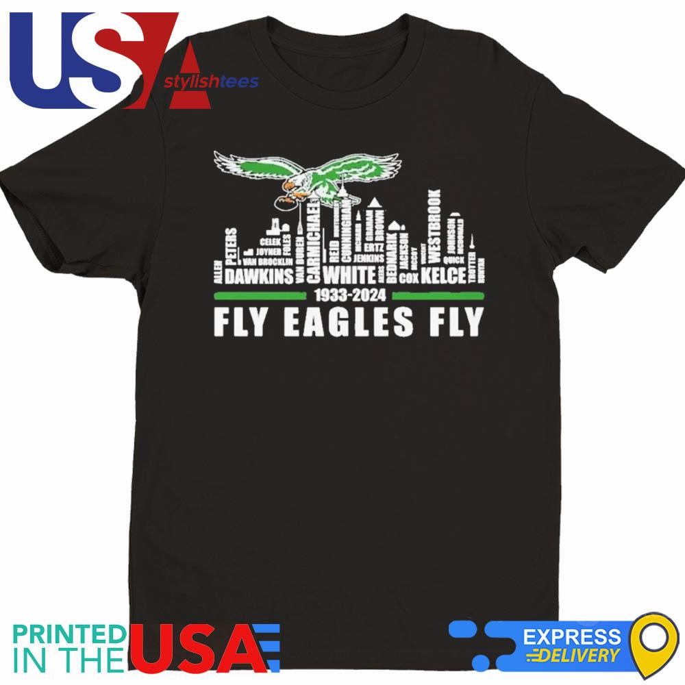 Philadelphia Eagles Fly Eagles Fly 1933 2024 Skyline Shirt