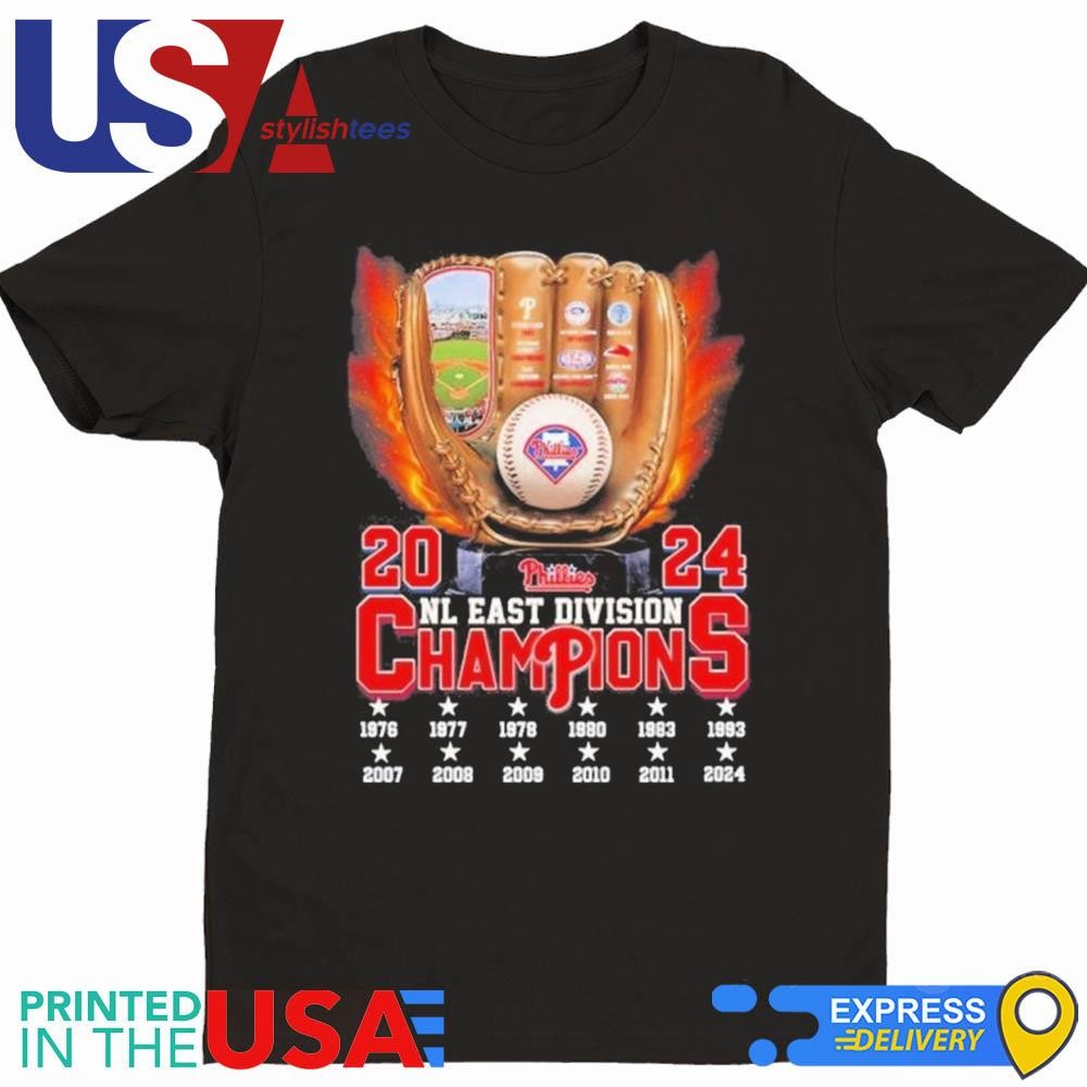 Philadelphia Phillies Gloves Baseball 2024 NL East Champions Shirt