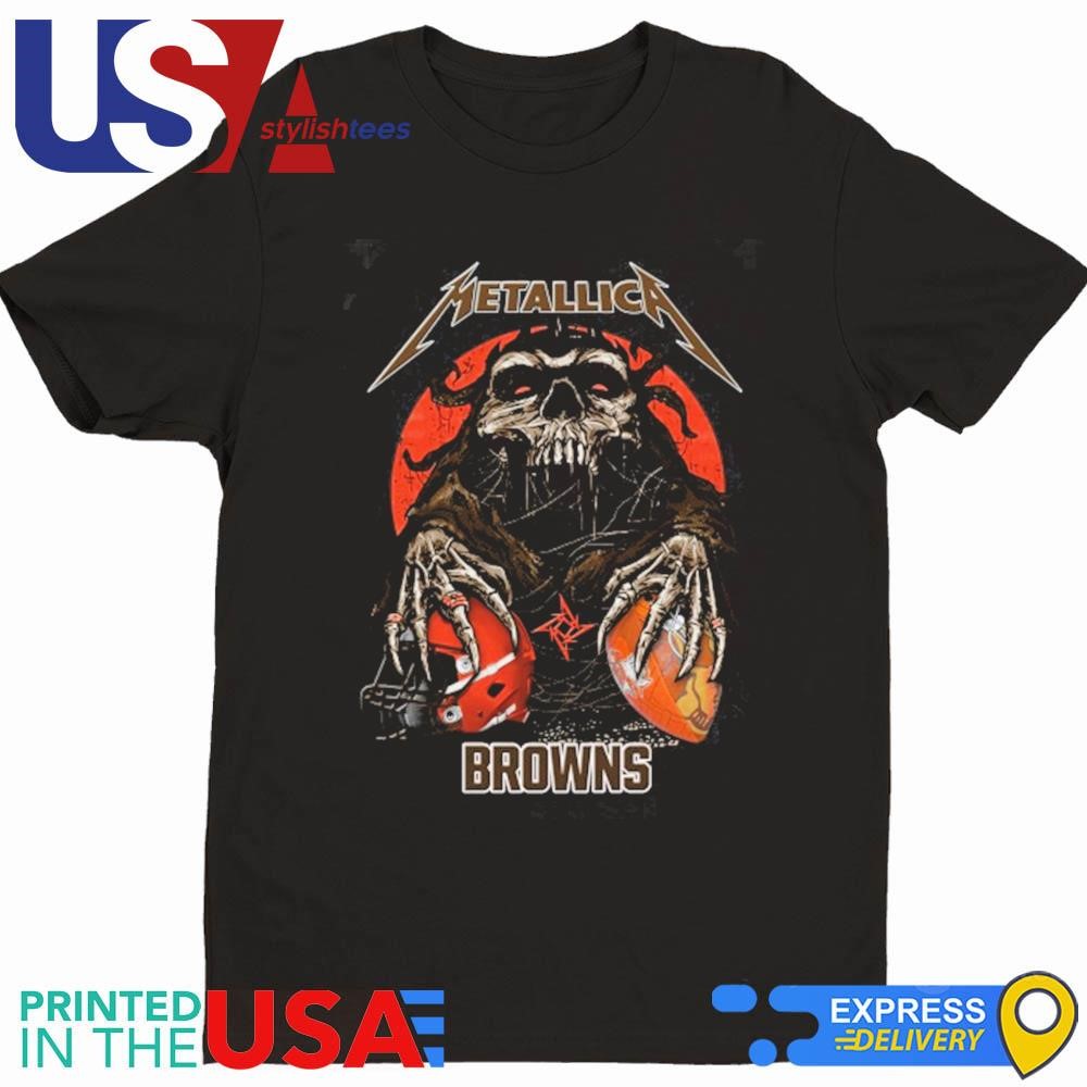 Skull Metallica Cleveland Browns 2024 Shirt