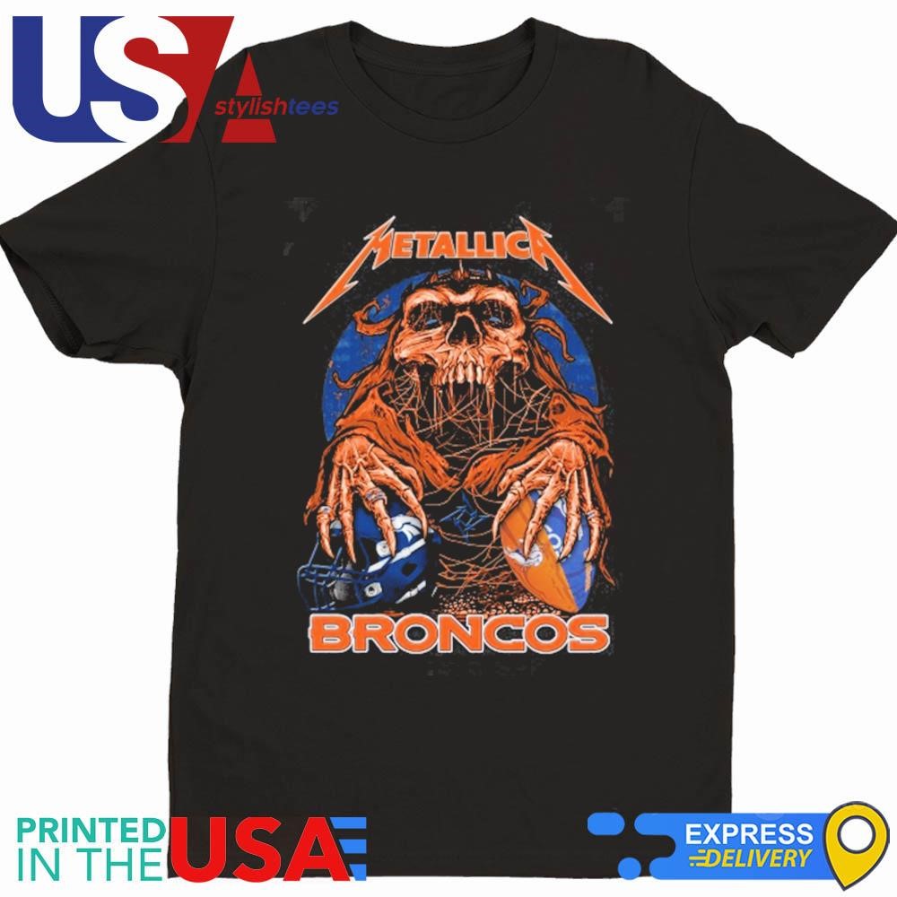 Skull Metallica Denver Broncos 2024 Shirt