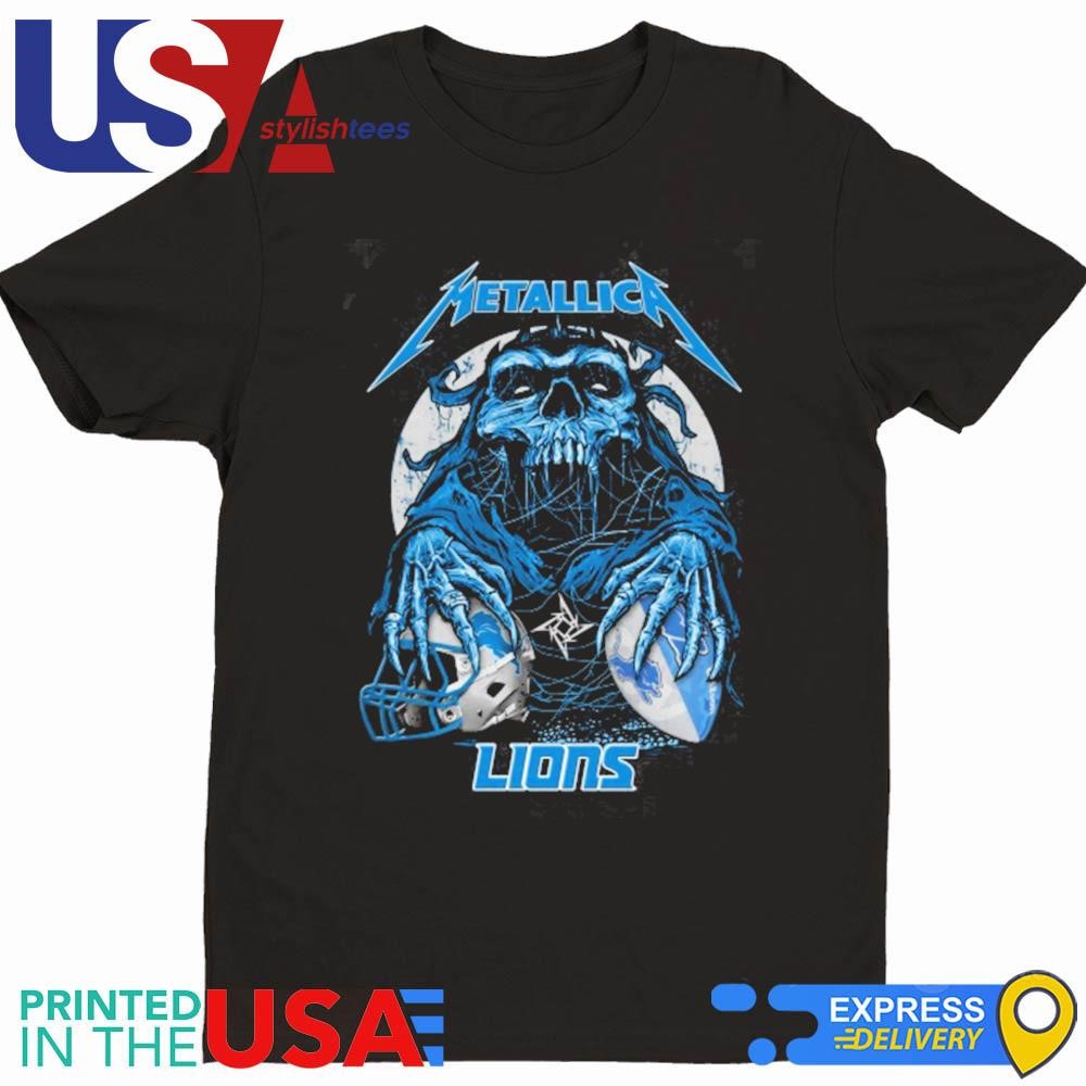 Skull Metallica Detroit Lions 2024 Shirt