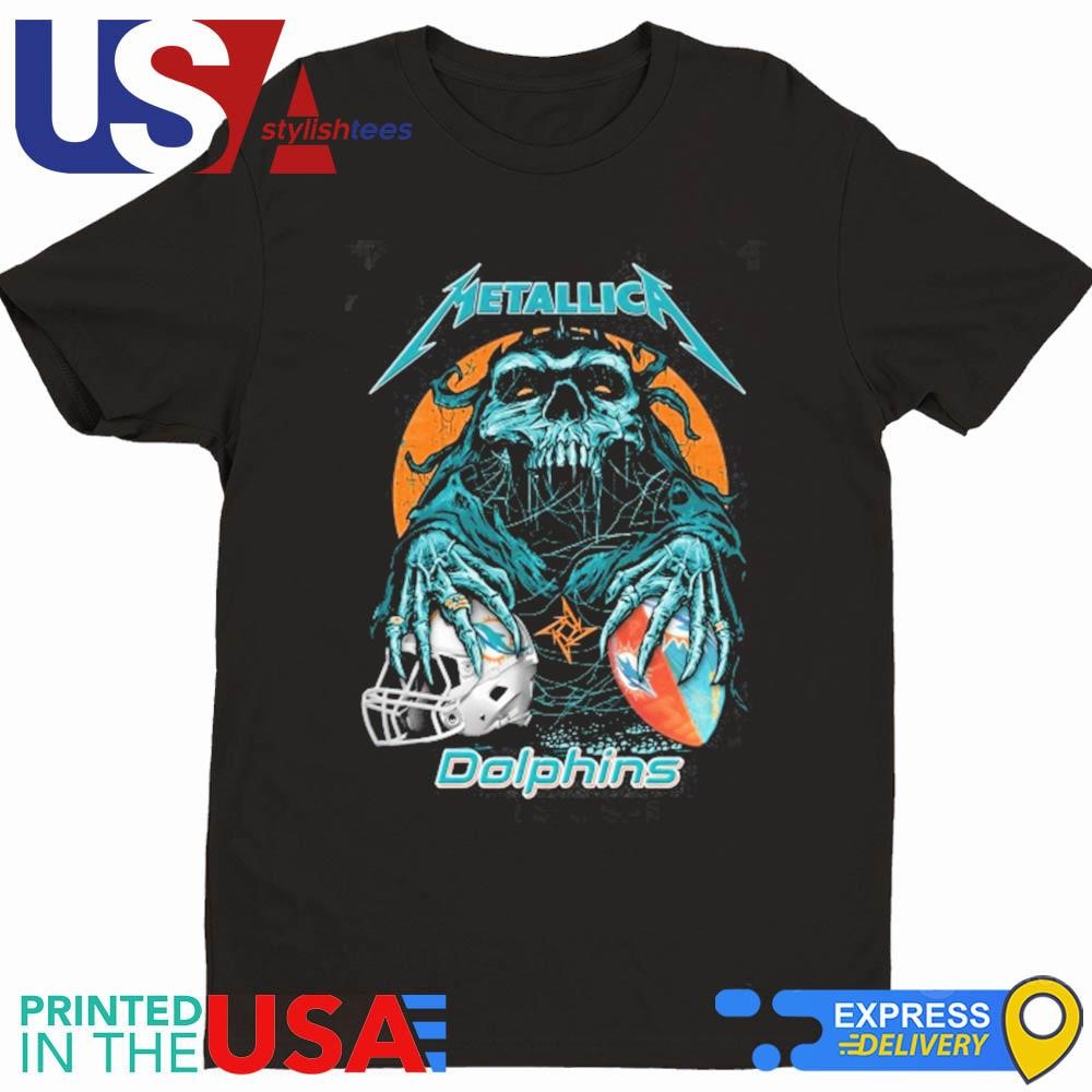 Skull Metallica Miami Dolphins 2024 Shirt