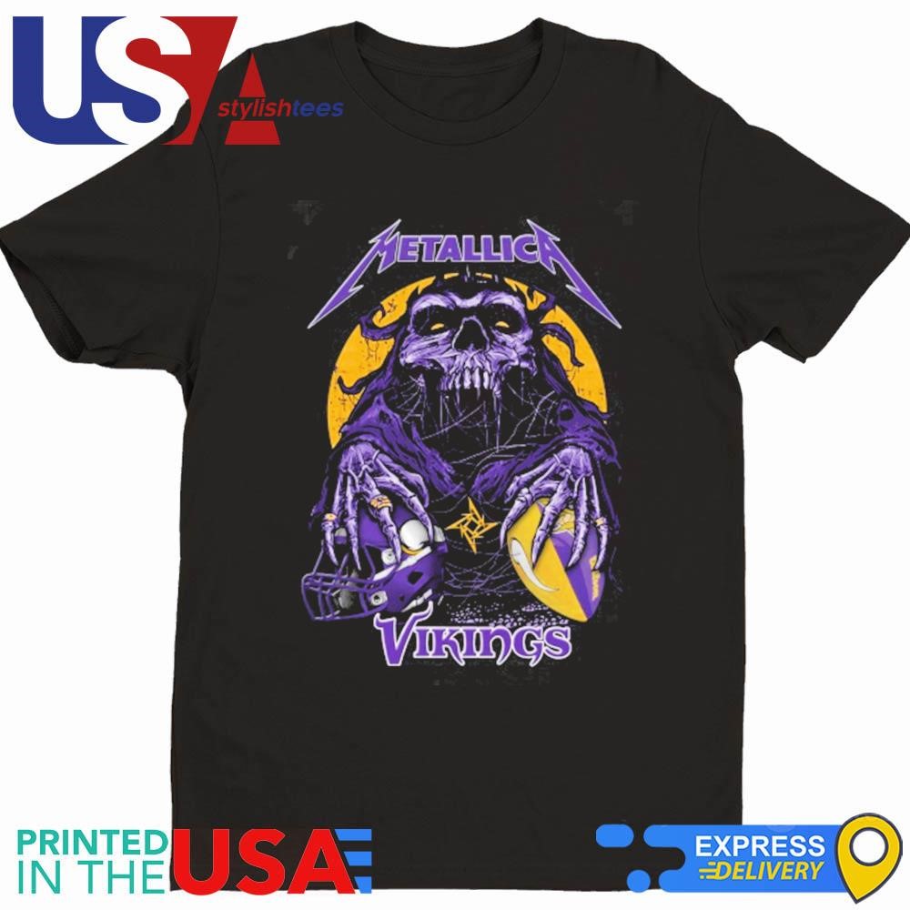 Skull Metallica Minnesota Vikings 2024 Shirt