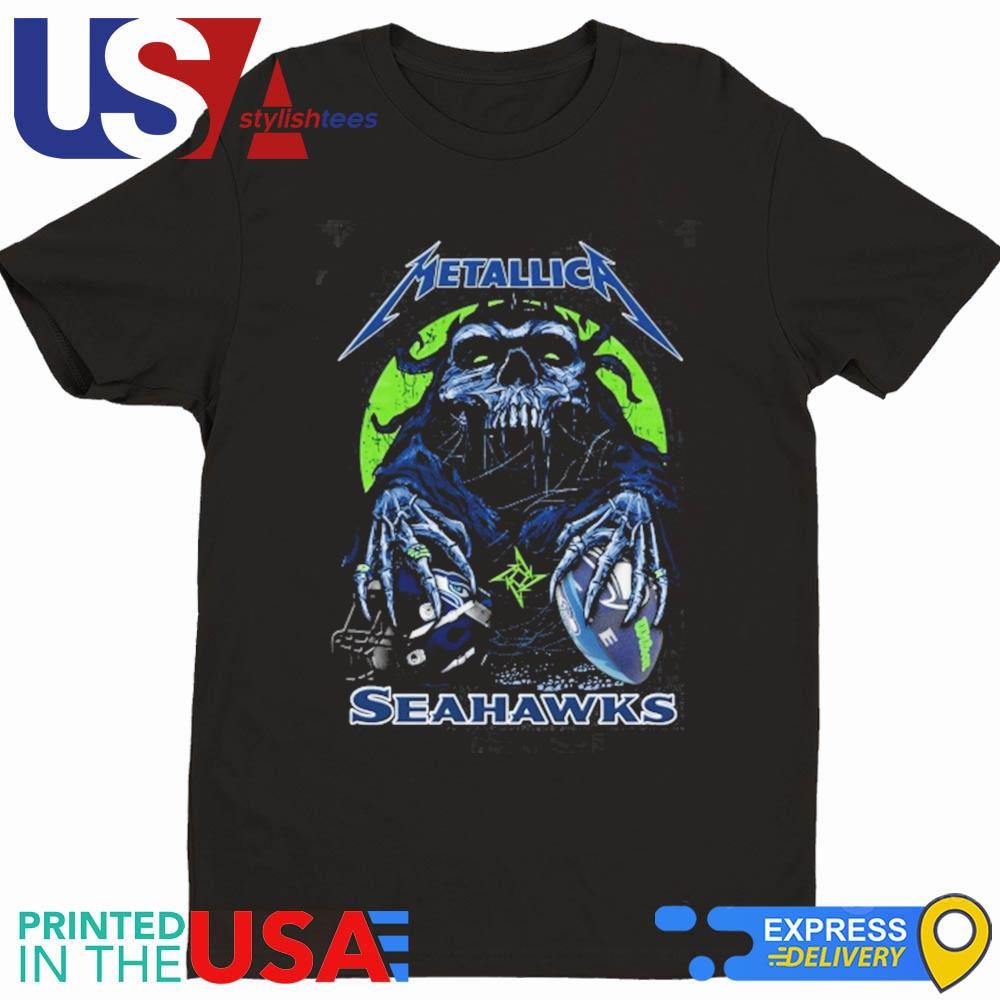 Skull Metallica Seattle Seahawks 2024 Shirt