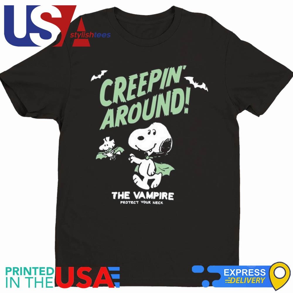 Snoopy Creepin Around Creature Of The Night The Vampire Shirt