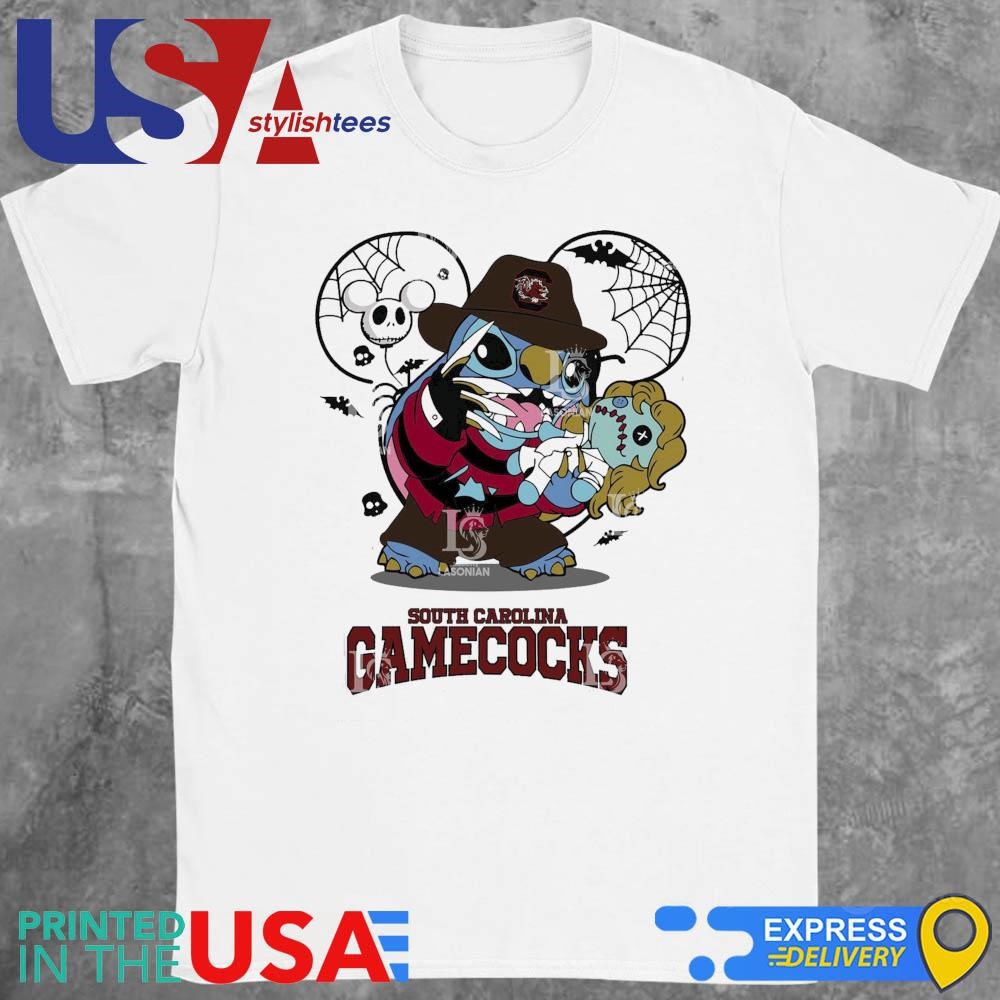 South Carolina Gamecocks Stitch Freddy Krueger Halloween Shirt