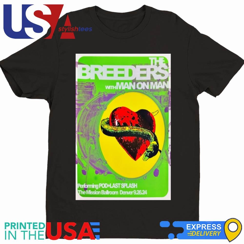 The Breeders At Mission Ballroom in Denver CO September 26 2024 Tour Shirt