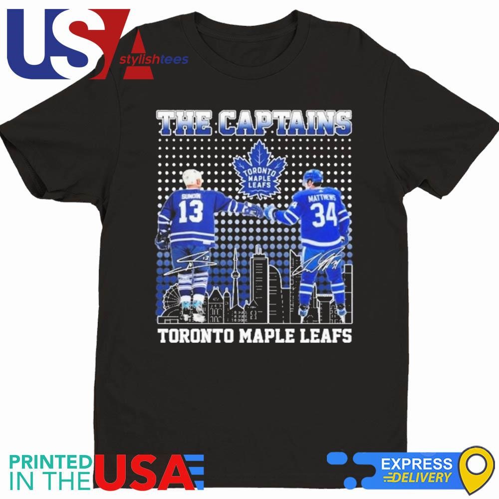 The Captains Mats Sundin And Auston Matthews Toronto Maple Leafs Signatures Shirt