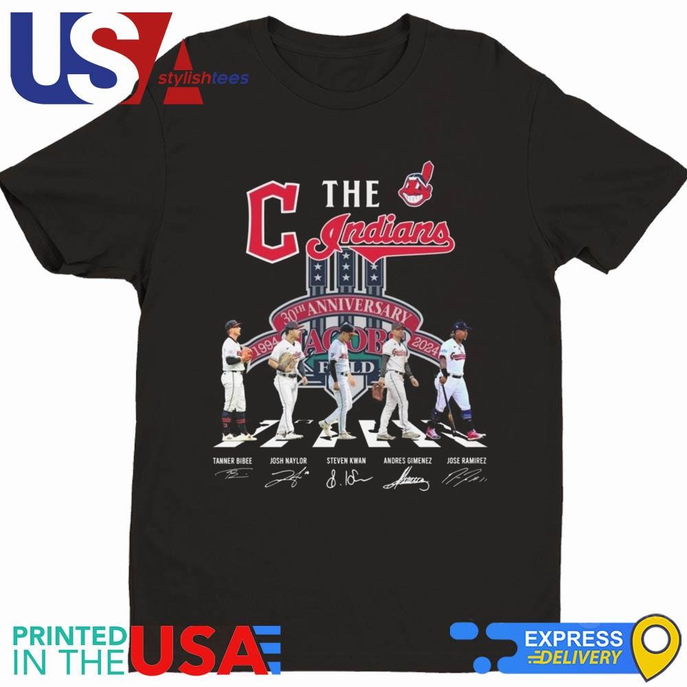 The Cleveland Guardians 30th Anniversary 1994-2024 Signatures Abbey Road Shirt