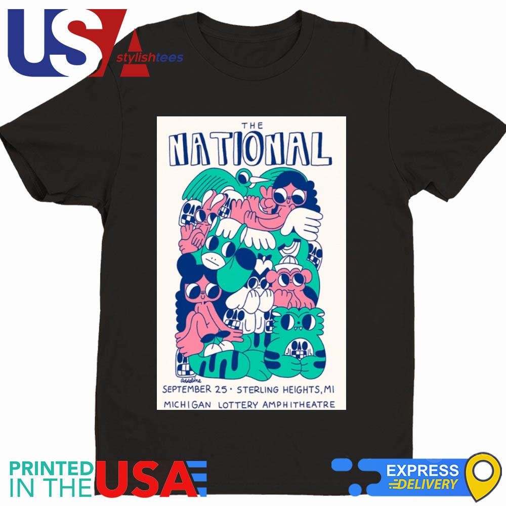 The National September 25 2024 Michigan Lottery Amphitheatre In Sterling Heights MI Tour Shirt