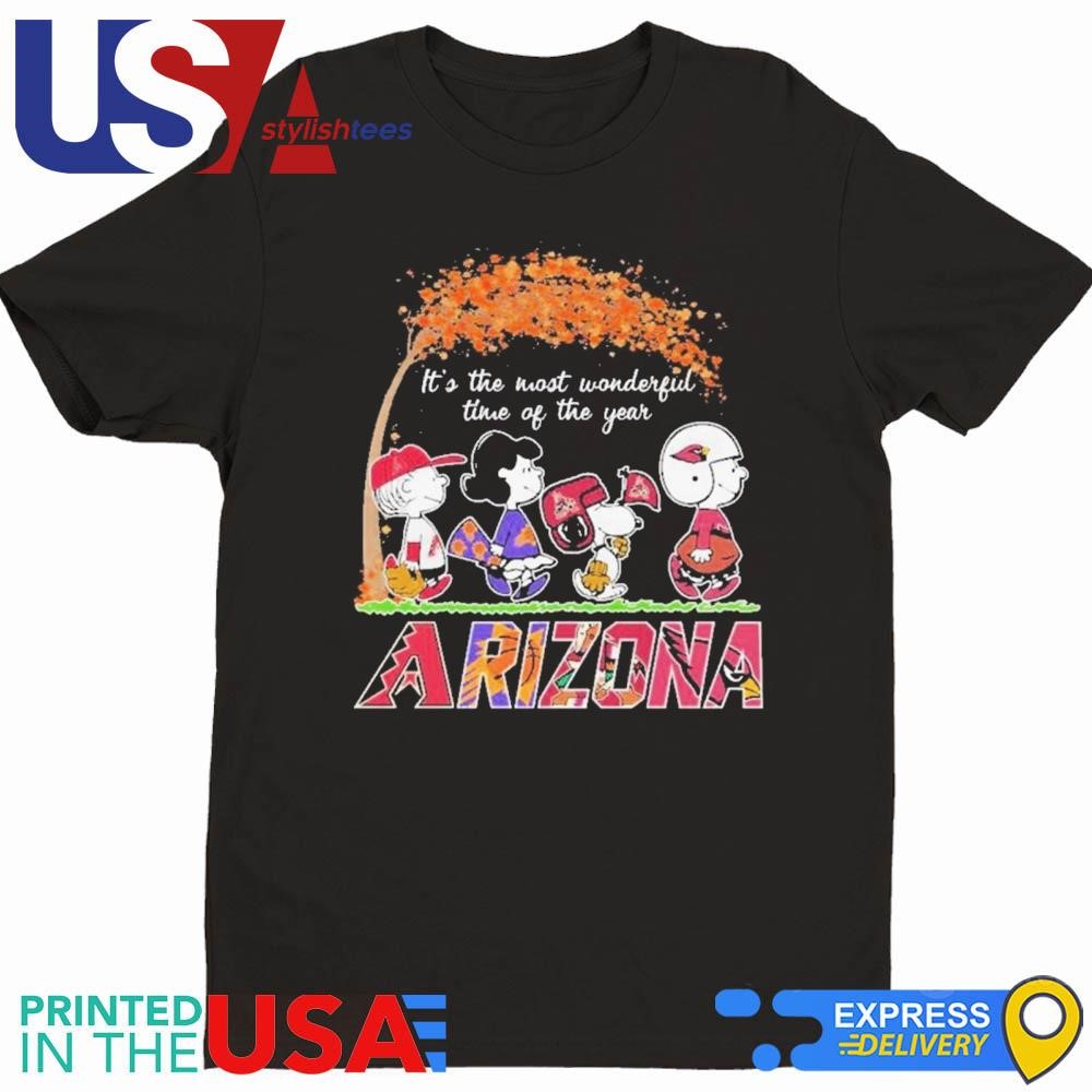 The Peanuts Movie Characters Arizona Sports It's The Most Wonderful Time Of The Year 2024 Shirt