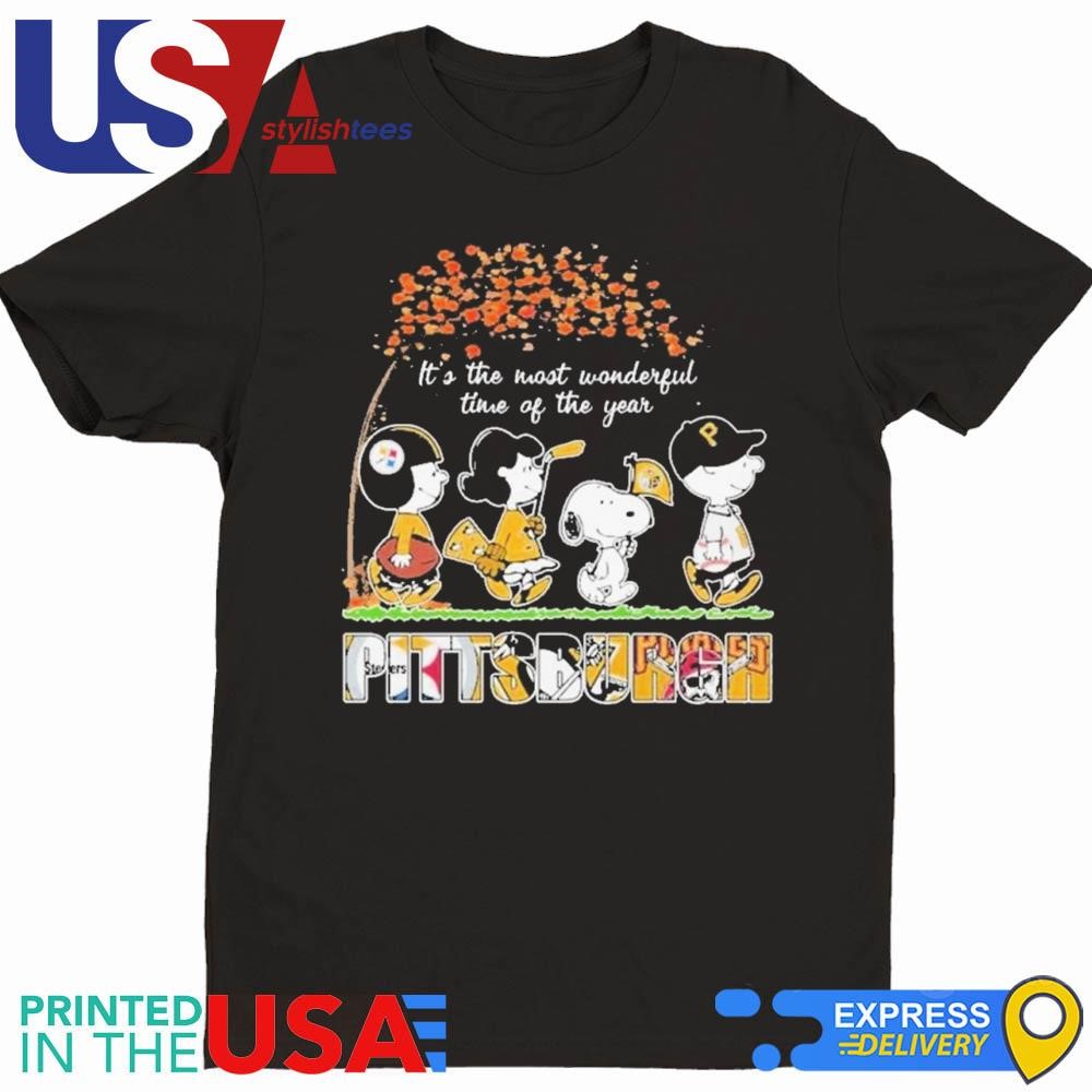 The Peanuts Movie Characters Pittsburgh Sports It's The Most Wonderful Time Of The Year 2024 Shirt