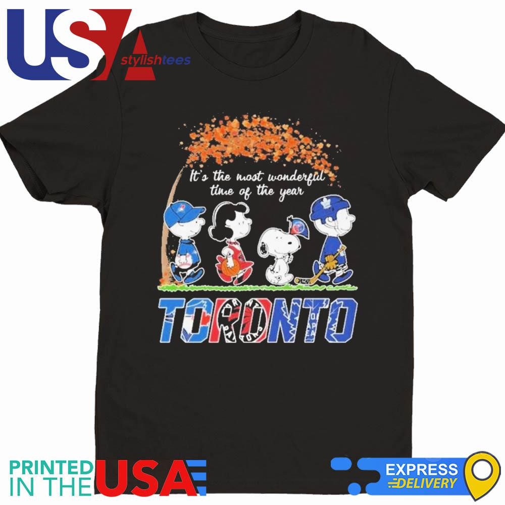 The Peanuts Movie Characters Toronto Sports It's The Most Wonderful Time Of The Year 2024 Shirt