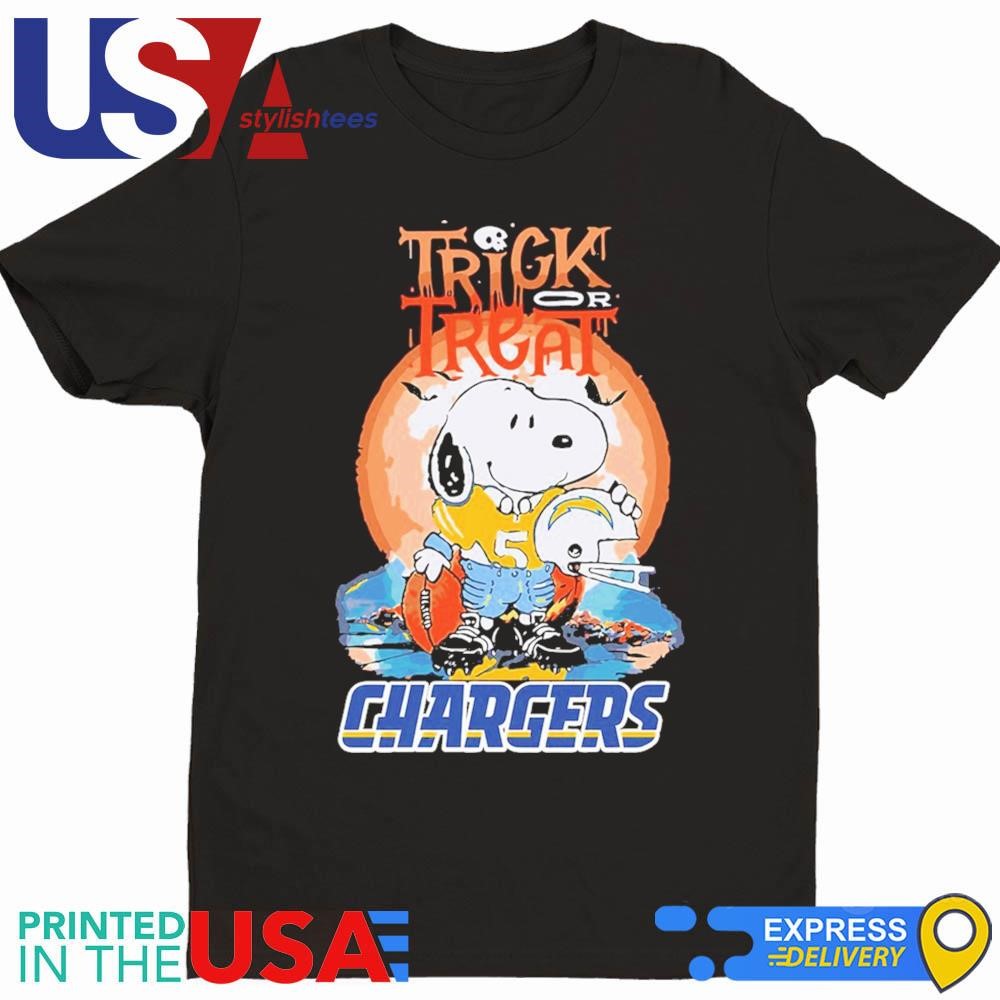 Trick Treat Snoopy Teams Los Angeles Chargers Halloween Shirt