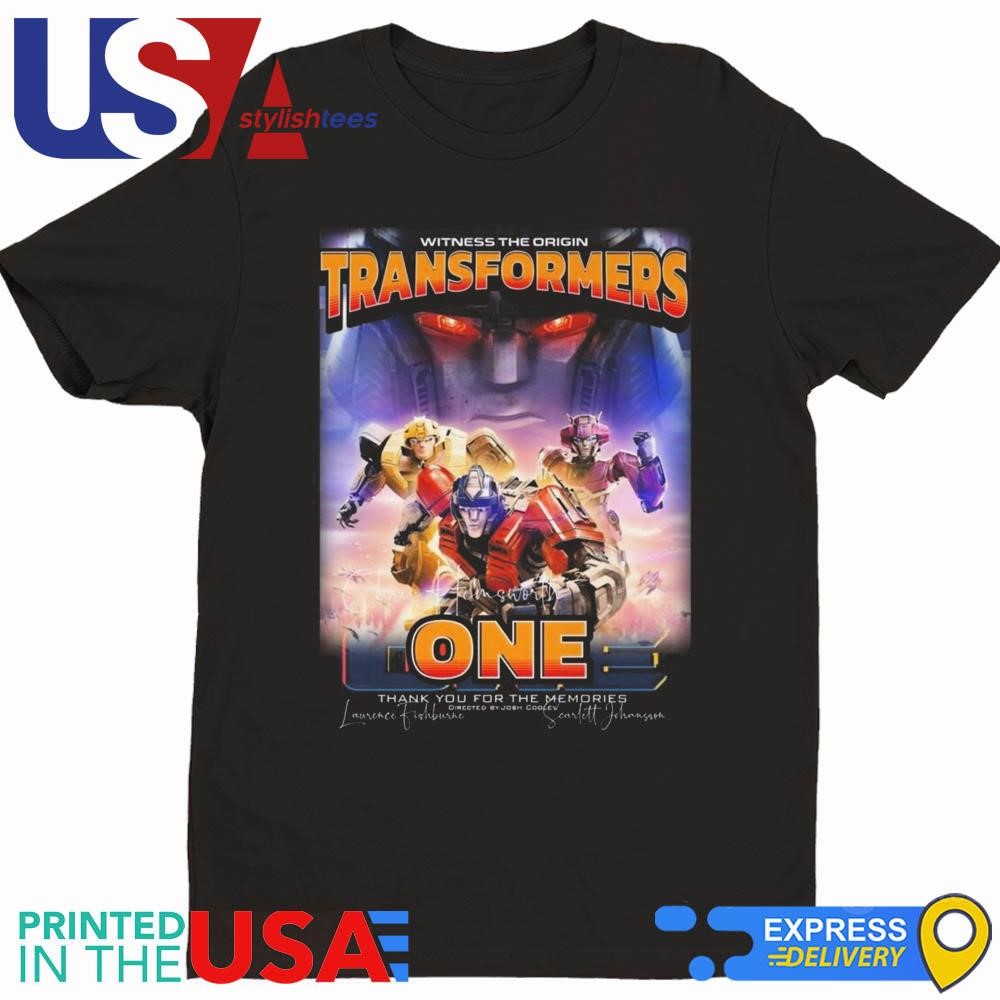 Witness The Origin Transformers One Signature Thank You For The Memories Signature Shirt