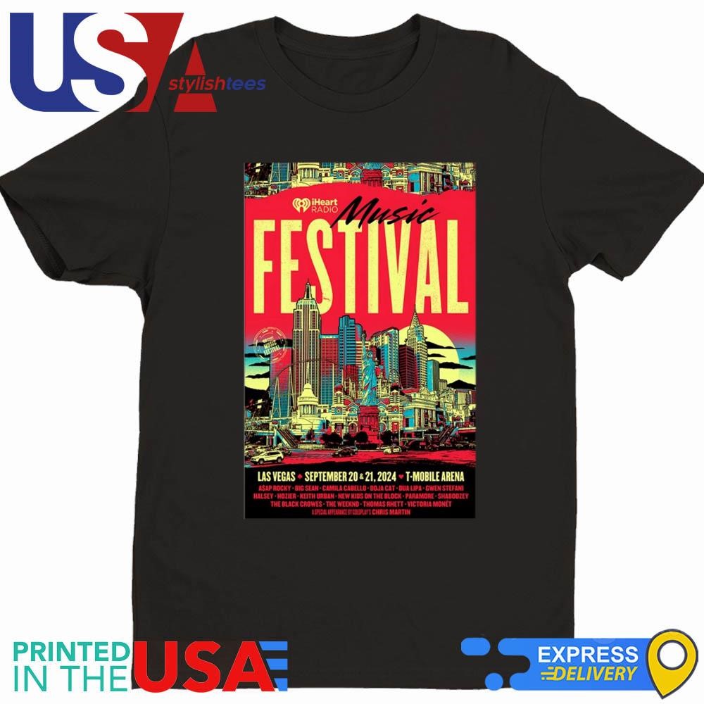 iHeartRadio Music Festival September 20-21 2024 T-Mobile Arena, Las Vegas Event Poster Shirt