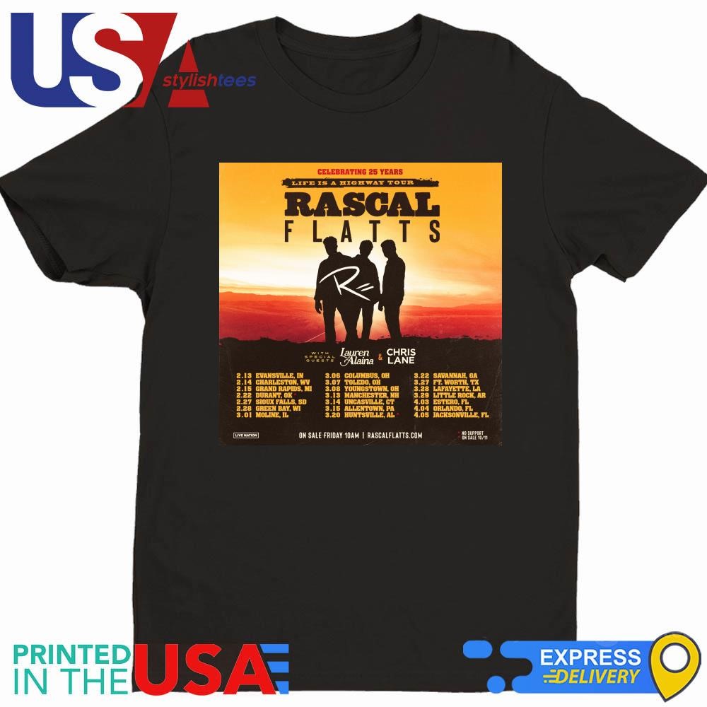 Rascal Flatts Return For Life Is A Highway Tour Shirt