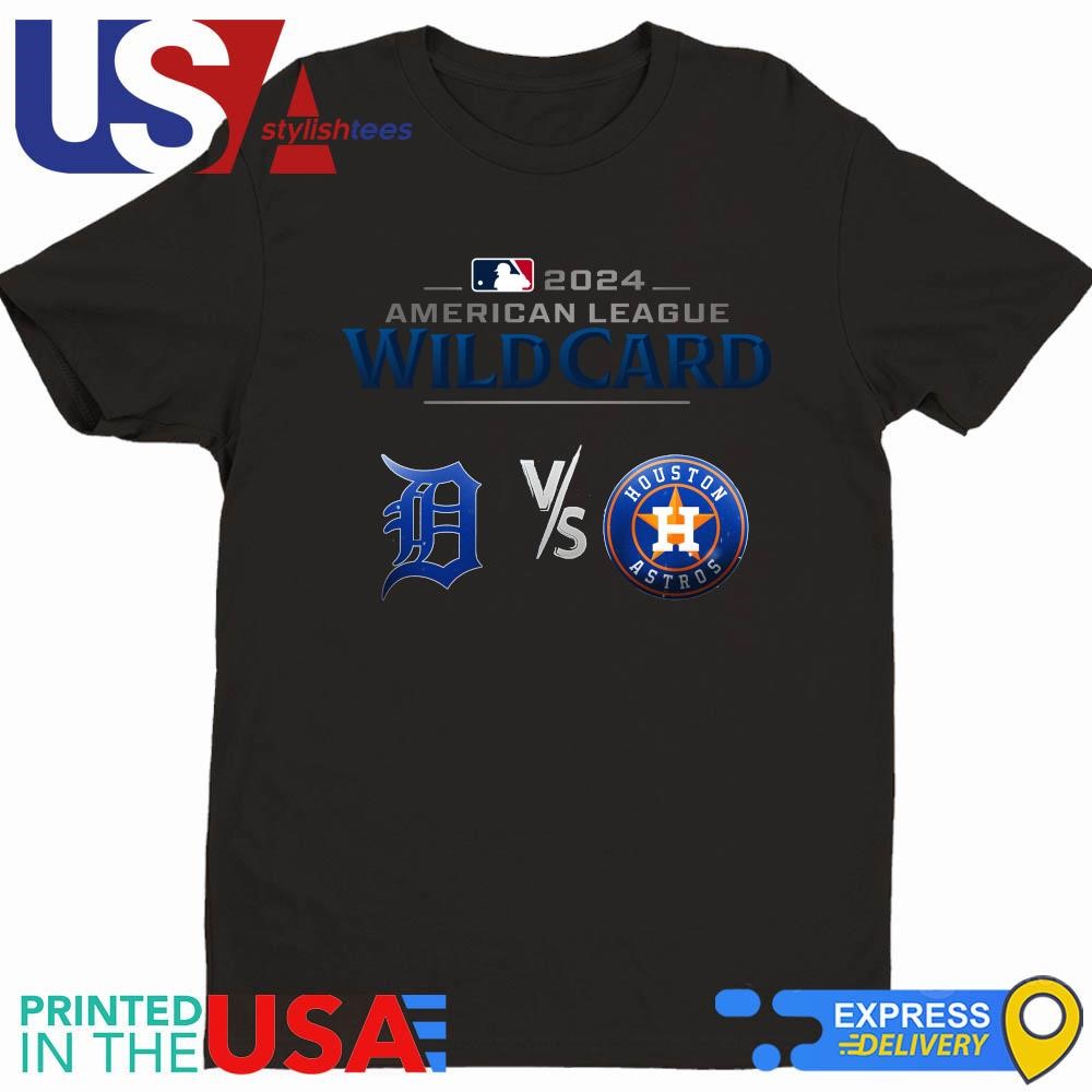 2024 American League Wild Card Detroit Tigers Vs Houston Astros 2024 Logo Shirt