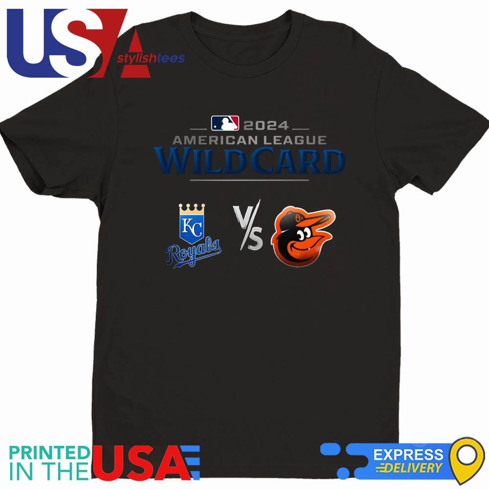 2024 American League Wild Card Kansas City Royals Vs Baltimore Orioles Logo Shirt