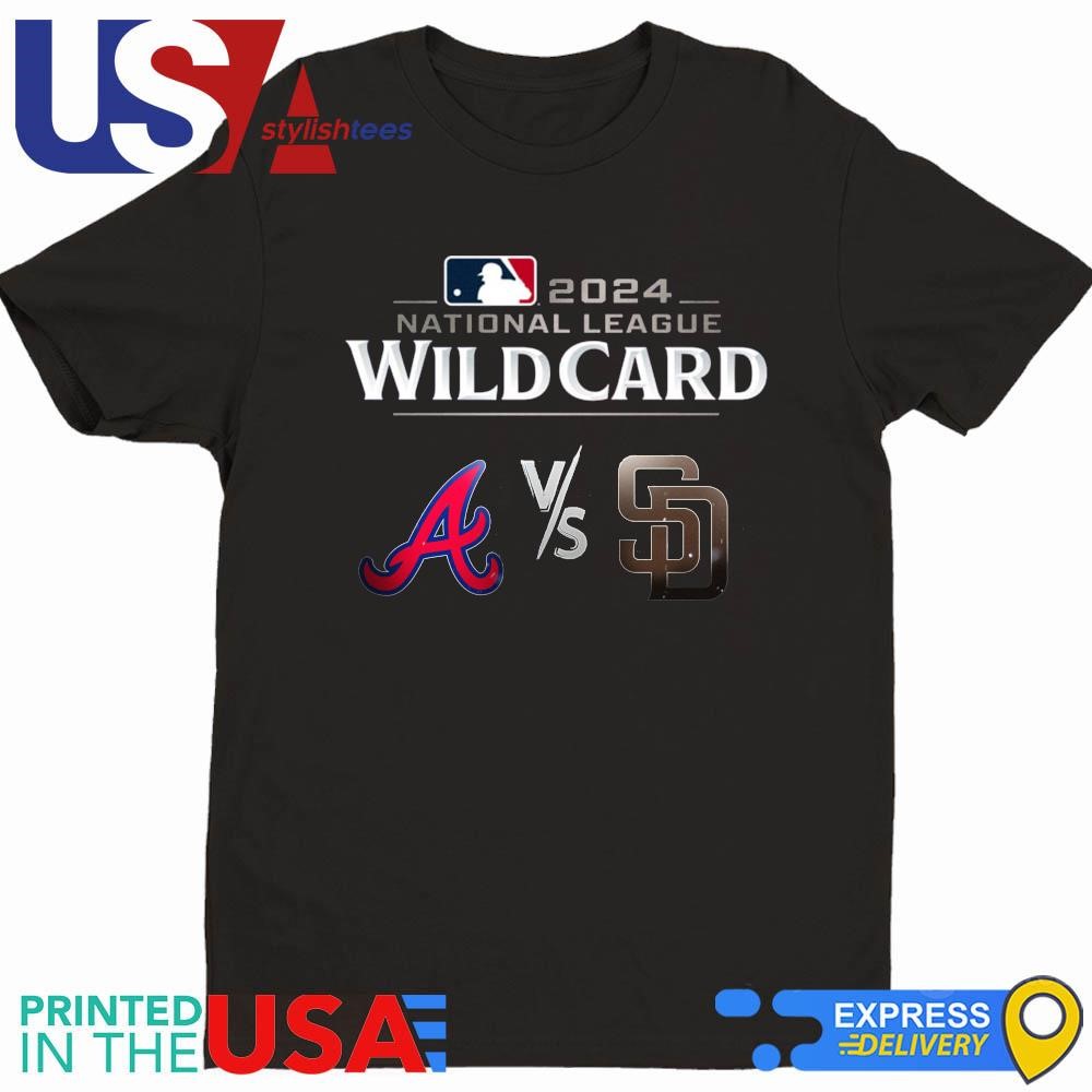 2024 National League Wild Card Atlanta Braves Vs San Diego Padres Logo Shirt