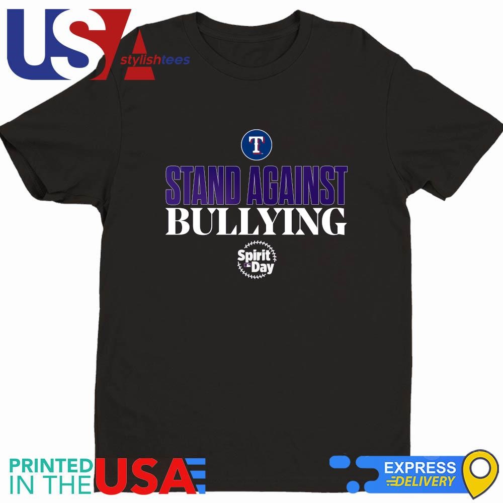 Stand Against Bullying Spirit Day Texas Rangers Shirt