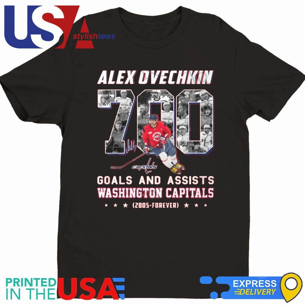 Alex Ovechkin 700 Goals And Assists Washington Capitals 2005-Forever Signature Shirt