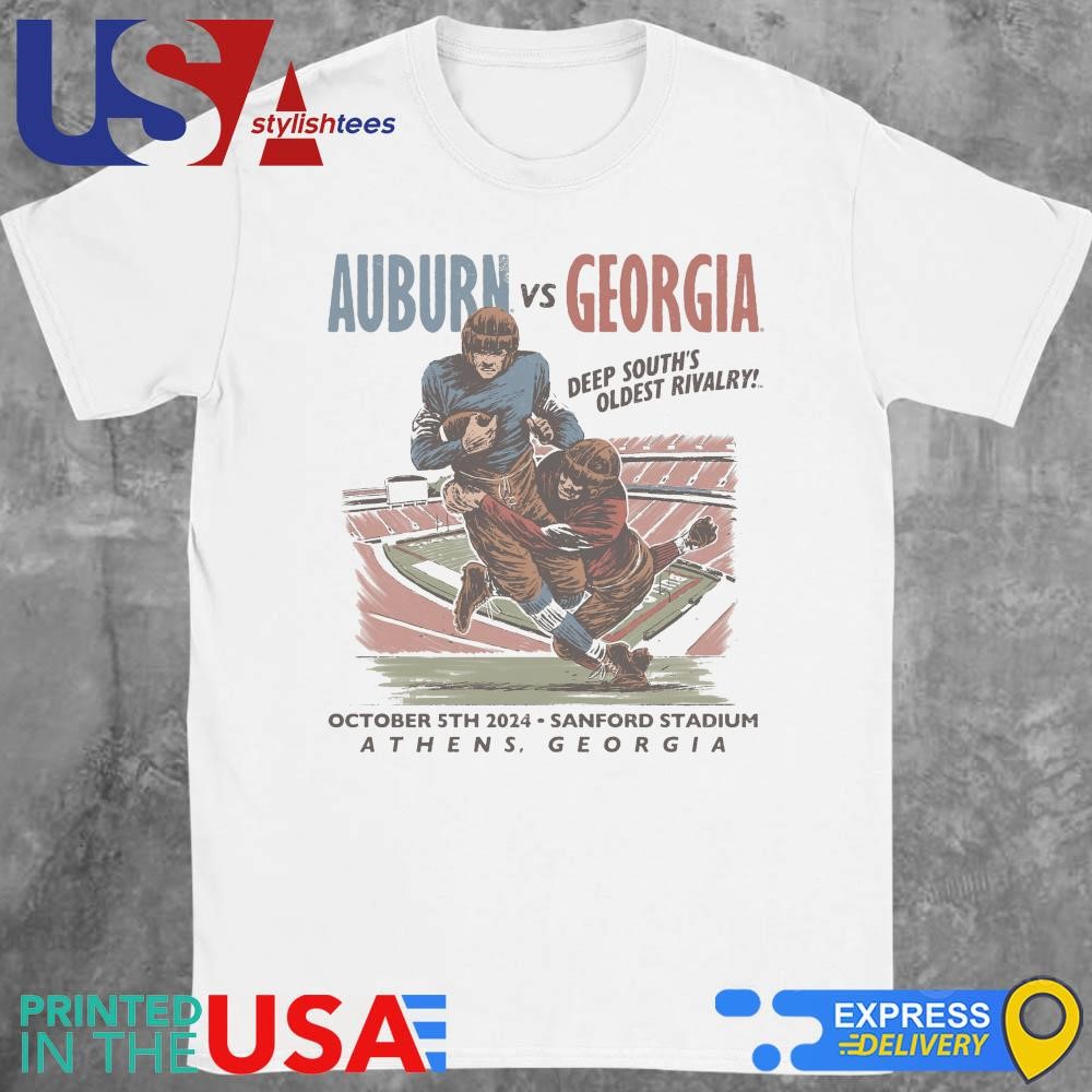 Auburn Vs Georgia Deep South's Oldest Rivalry October 5th 20224 Sanford Stadium Athens Georgia Shirt