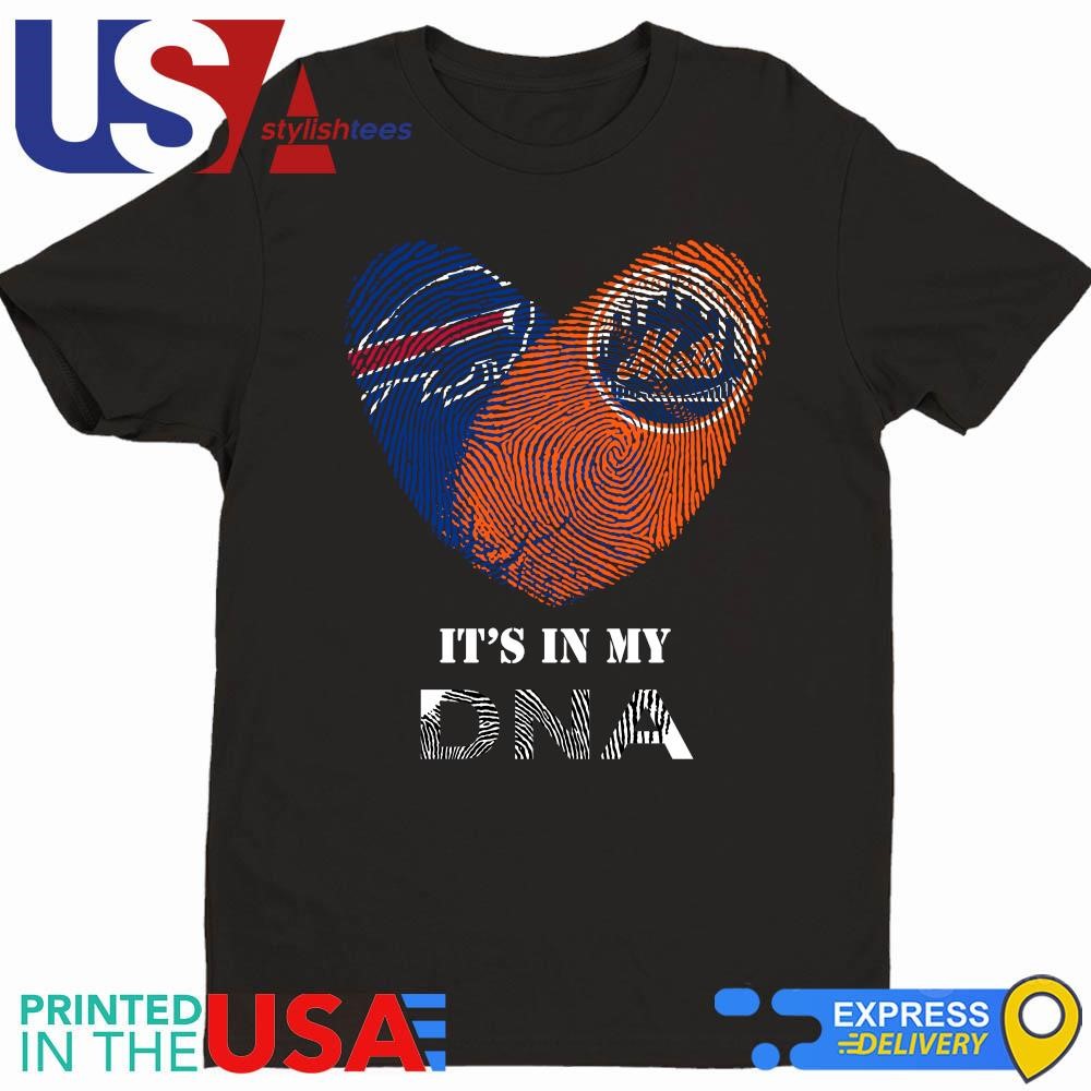 Buffalo Bills And New York Mets It's In My DNA Heart 2024 Shirt