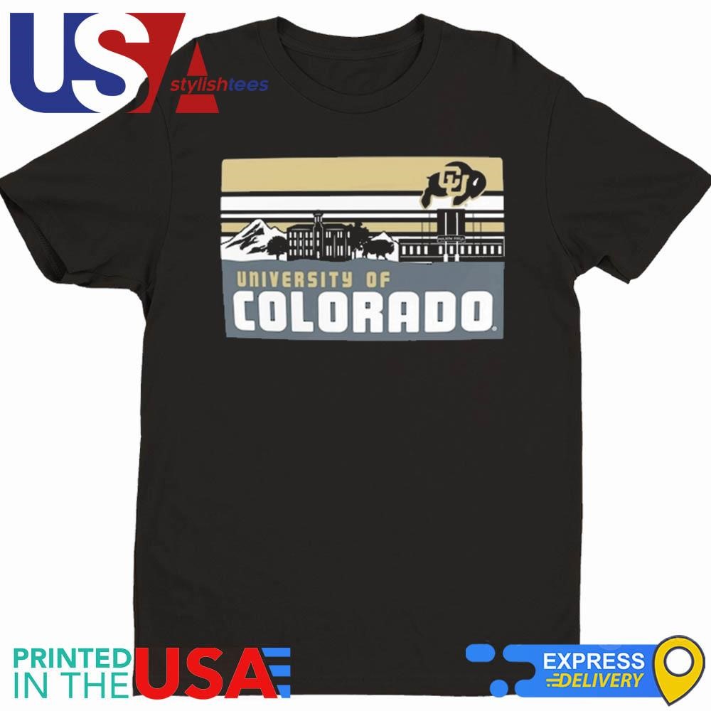 Colorado Buffaloes Striped Campus Skyline Shirt