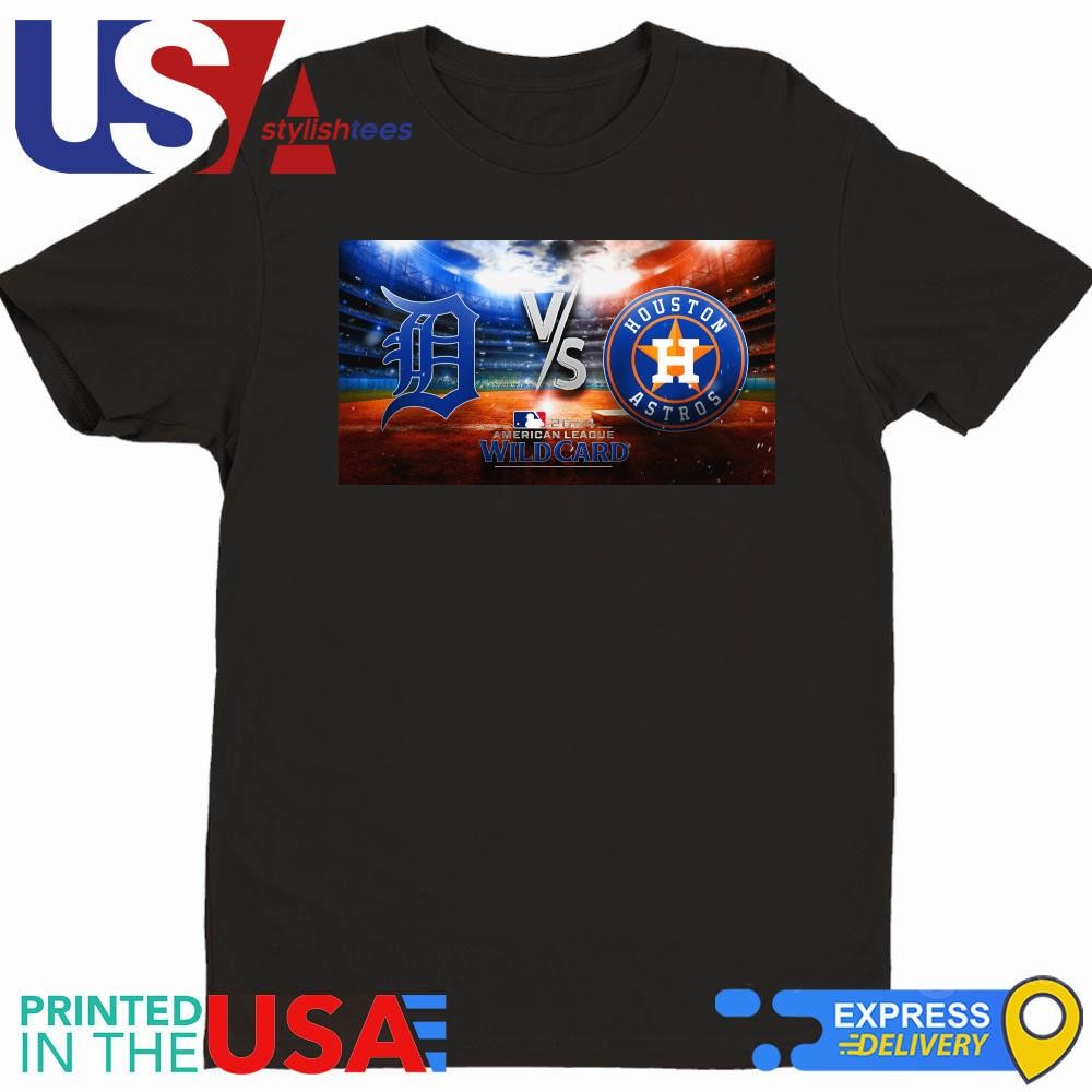 Detroit Tigers Vs Houston Astros 2024 American League Wild Card Logo Shirt