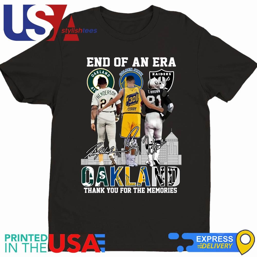 End Of An Era Oakland Henderson Curry And I Brown Thank You For The Memories Signatures 2024 Shirt