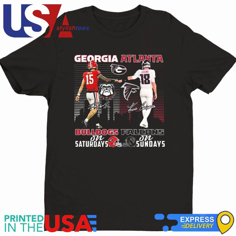 Georgia Bulldogs On Saturdays Atlanta Falcons On Sundays 2024 Shirt