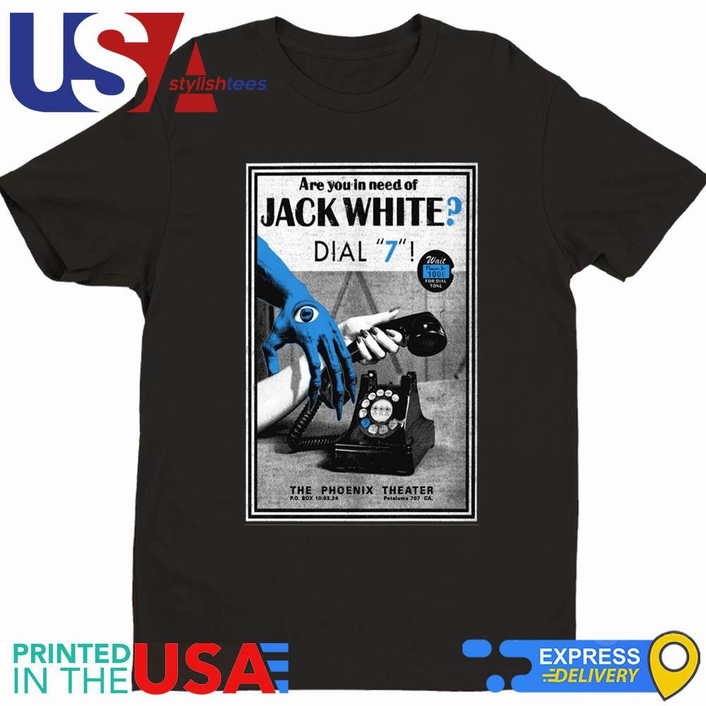 Jack White October 3 2024 Live At The Phoenix Theater, Petaluma CA Concert Shirt