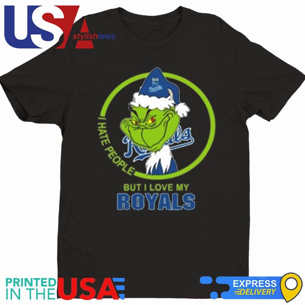 Kansas City Royals MLB Christmas Grinch I Hate People But I Love My Favorite 2024 Shirt