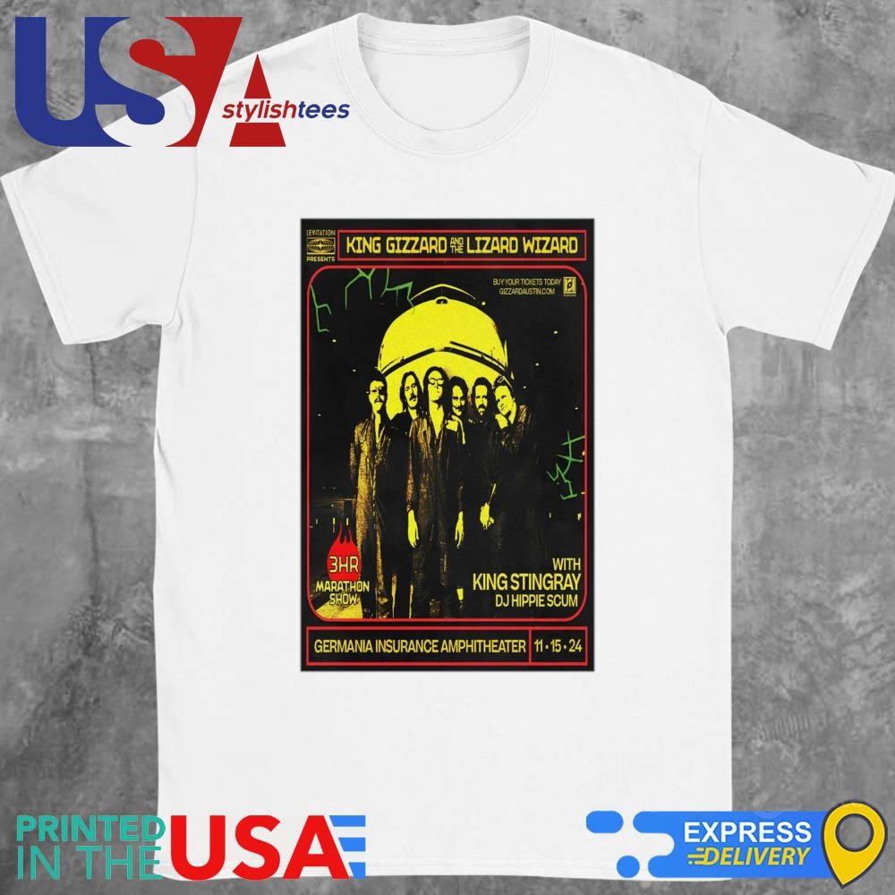 King Gizzard & The Lizard Wizard Germania Insurance Amphitheater, Austin, Tx Nov 15 2024 Shirt