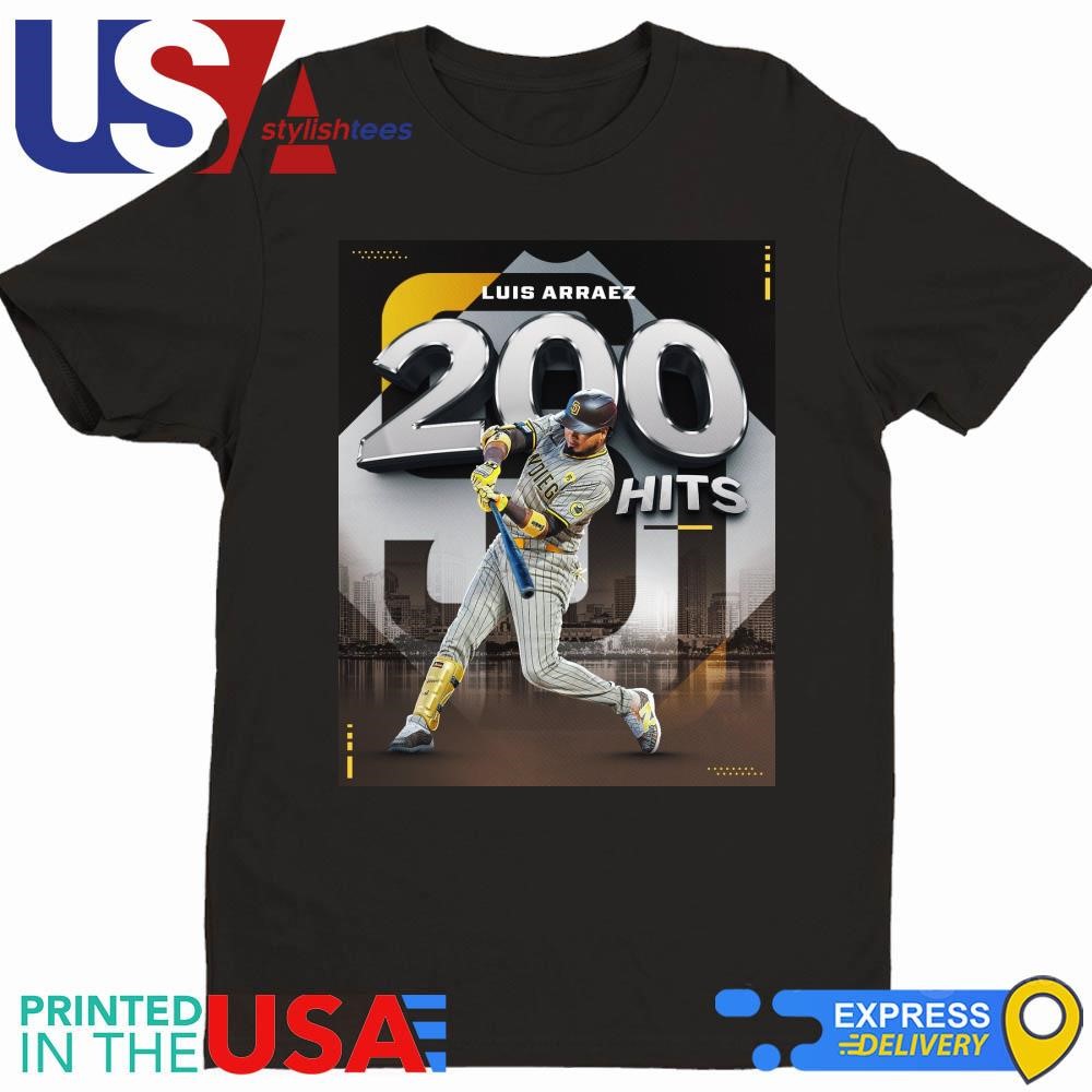 Luis Arraez Has Back-to-back 200-hit Seasons San Diego Padres 2024 Shirt