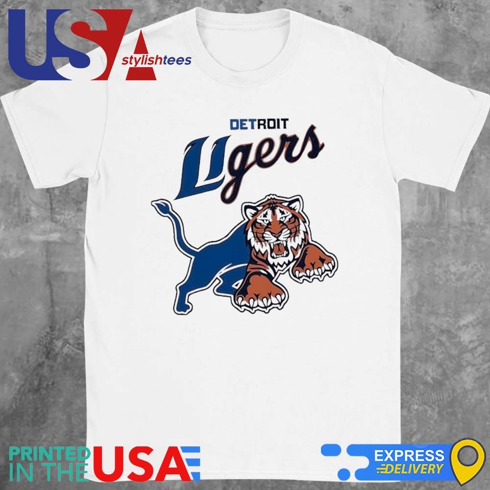 Mashup Detroit Lions And Detroit Tigers Logo Shirt