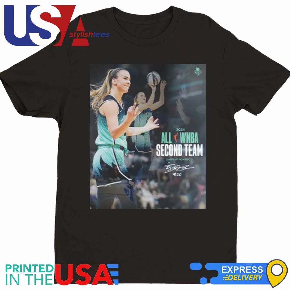 New York Liberty 2024 All WNBA Second Team Sabrina Ionescu Signature Shirt