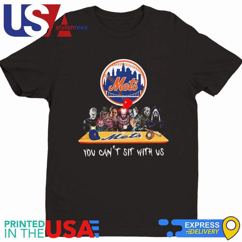 New York Mets MLB Horror Movies Halloween You Can't Sit With Us 2024 Shirt