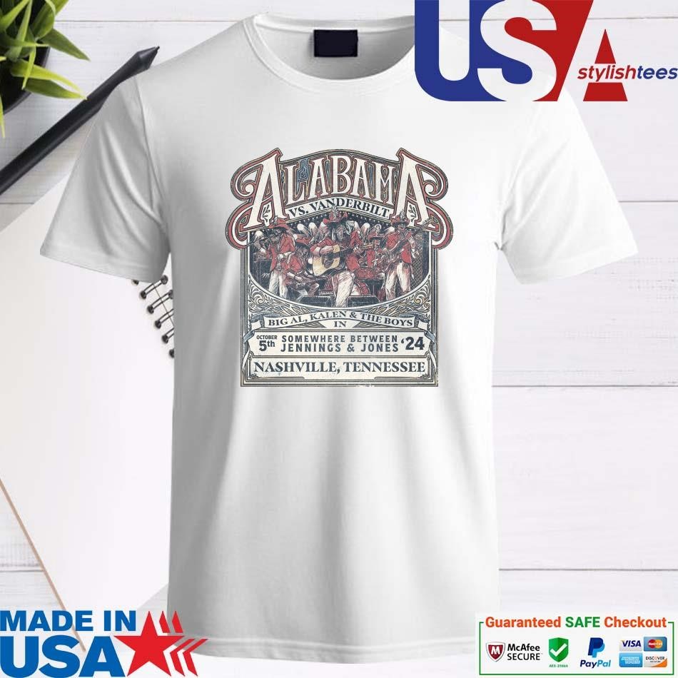 Official Alabama vs Vanderbilt 2024 Nashville Tennessee shirt