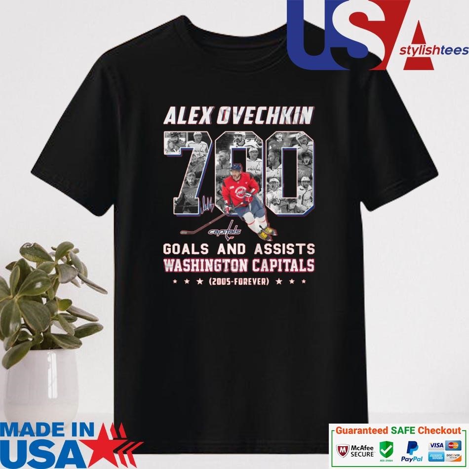 Official Alex Ovechkin 700 Goals And Assists Washington Capitals 2005-Forever Signature Shirt