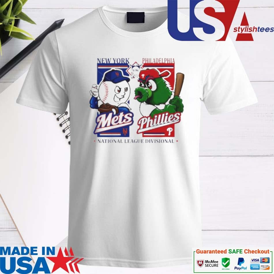 Official American League Divisional New York Mets vs Philadelphia Phillies Mascot Shirt