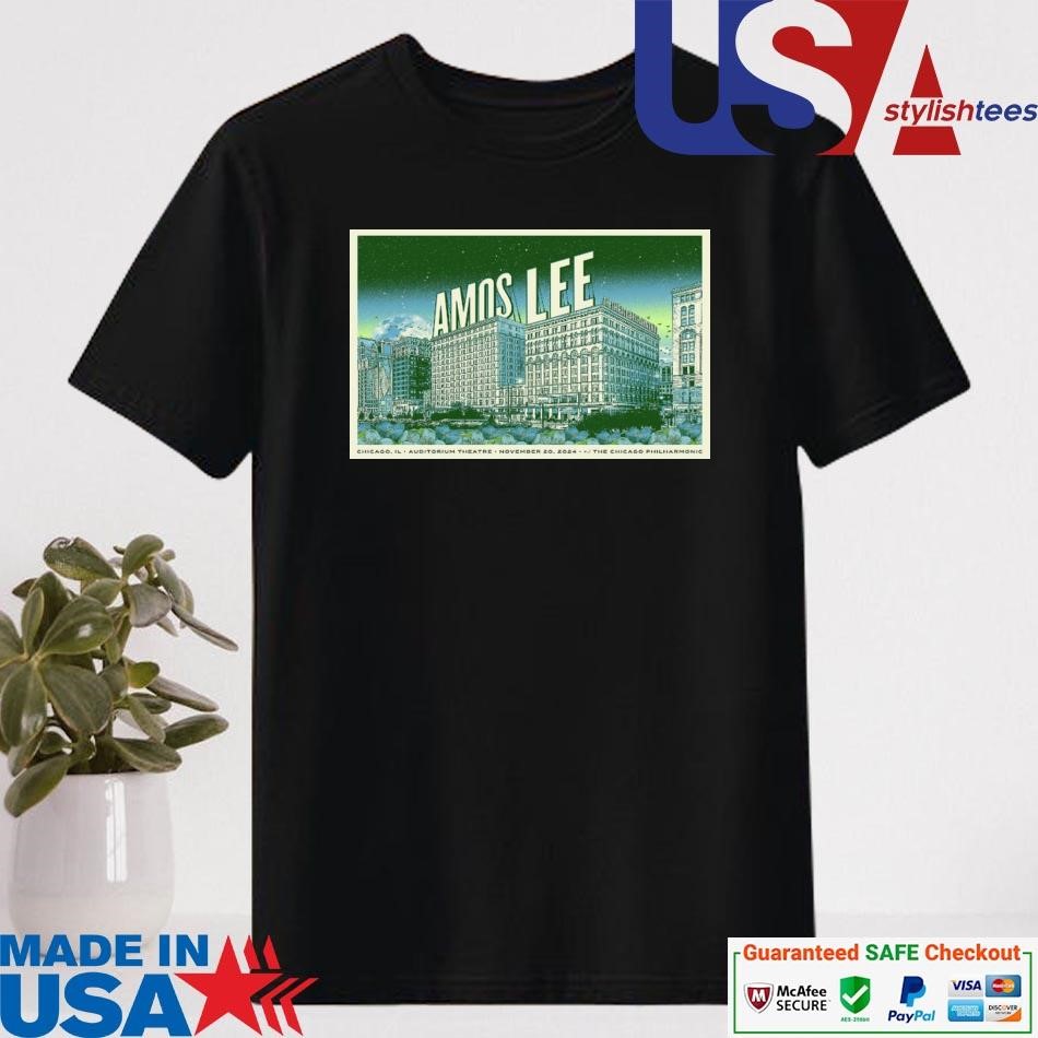 Official Amos Lee November 20, 2024 Auditorium Theatre Chicago, IL Tour Shirt