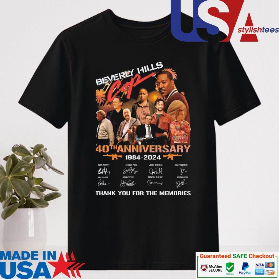 Official Beverly Hills 40th Anniversary 1984-2024 Thank You For The Memories Signatures T-shirt