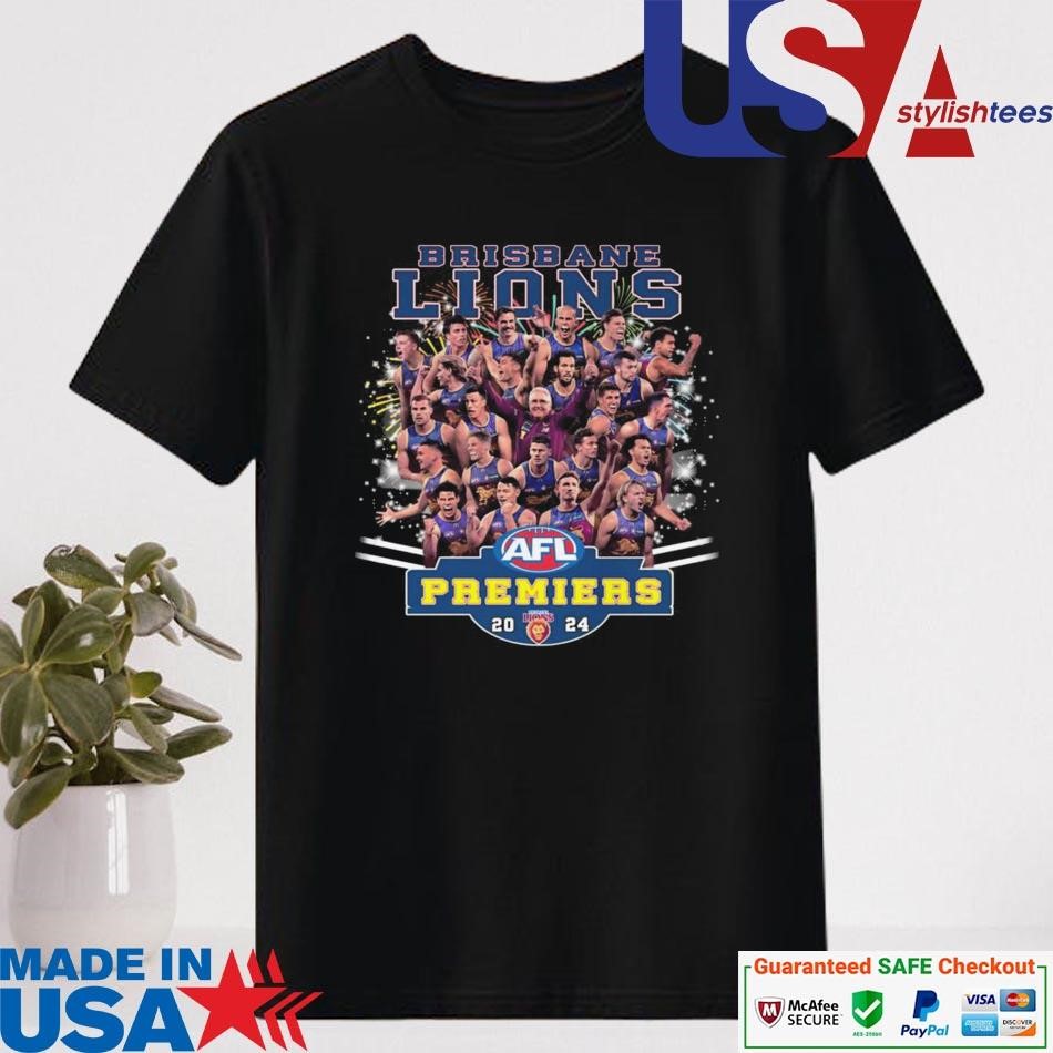 Official Brisbane Lions AFL Premiers Champions 2024 T-shirt