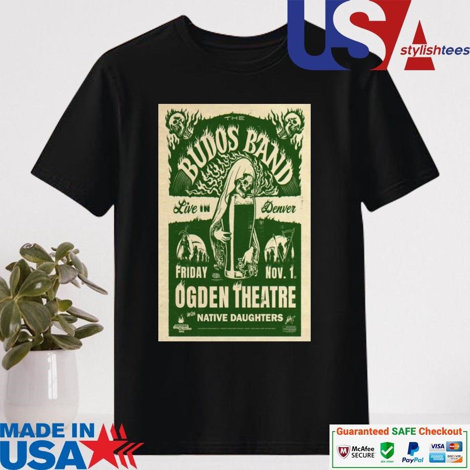 Official Budos Band Nov 01 2024 Ogden Theatre in Denver, CO Tour T-shirt