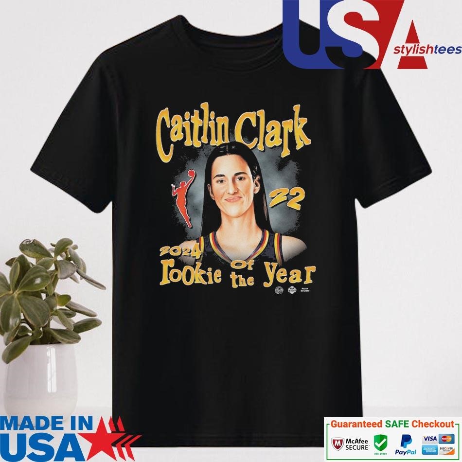 Official Caitlin Clark Black Indiana Fever 2024 WNBA Rookie Of The Year Shirt