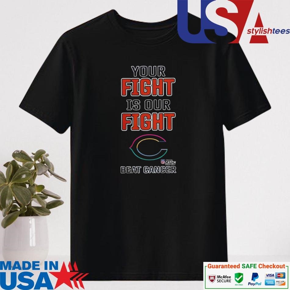 Official Chicago Bears Your Fight Is Our Fight Crucial Catch Our Fight Breast Cancer Shirt